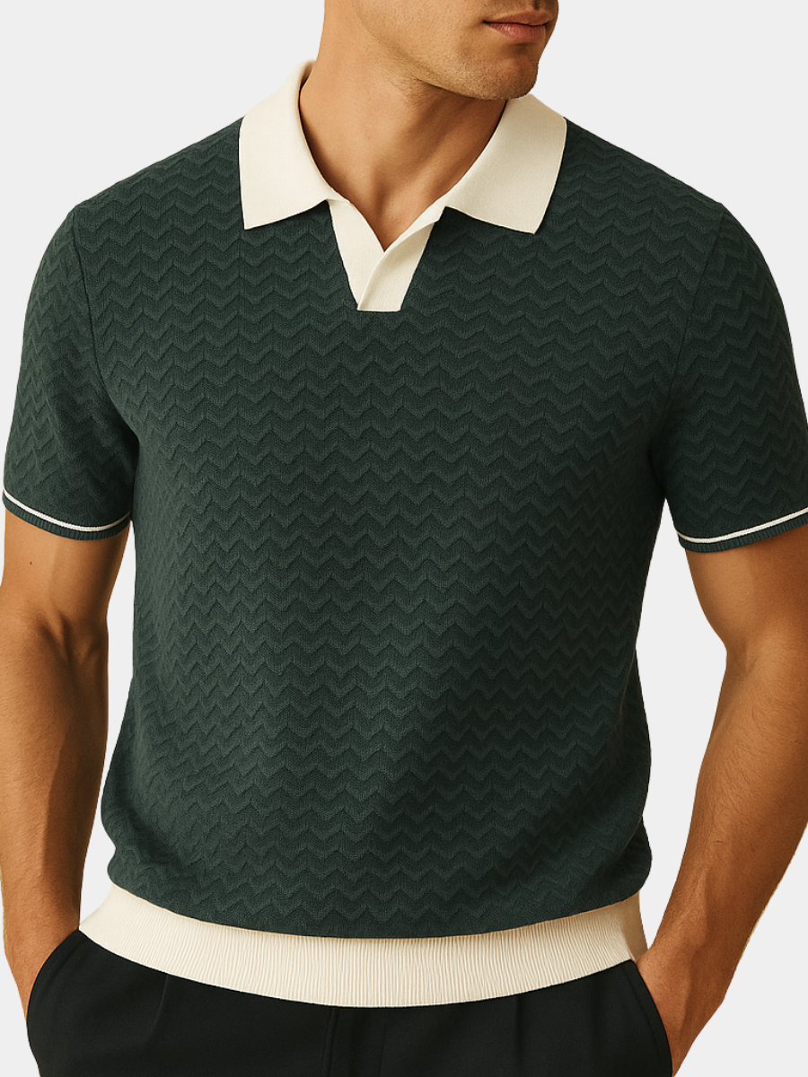 LUCA | POLO SHIRT EN TISSU RICCIO DE