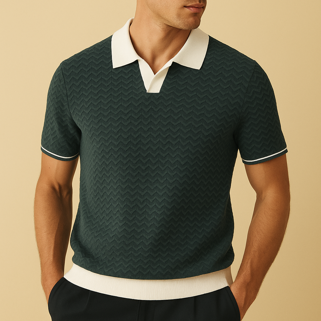 LUCA | POLO SHIRT EN TISSU RICCIO DE