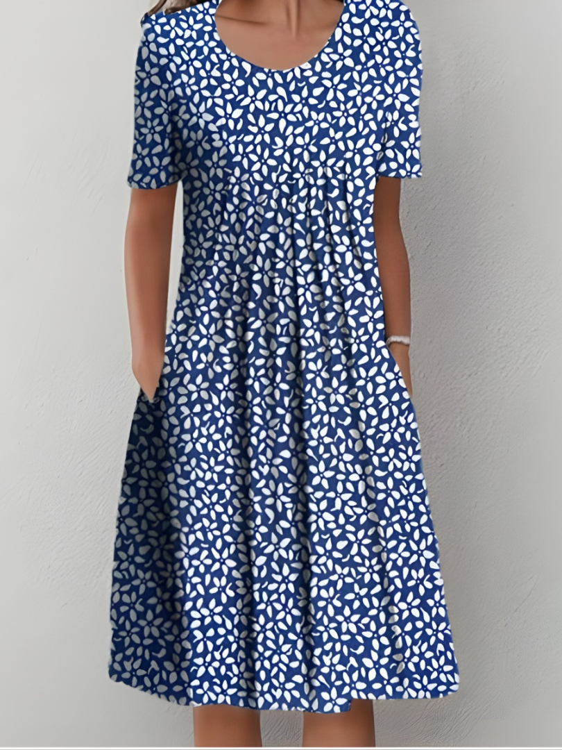 Eleva Robe Plissée Florale