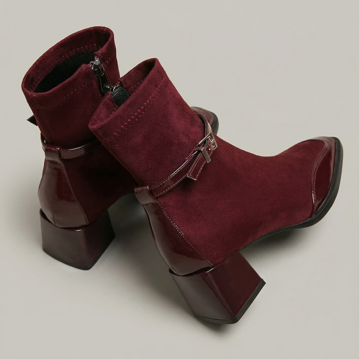 Romany | Bottines Élégantes en Éco-Suédine à Talon Moyen