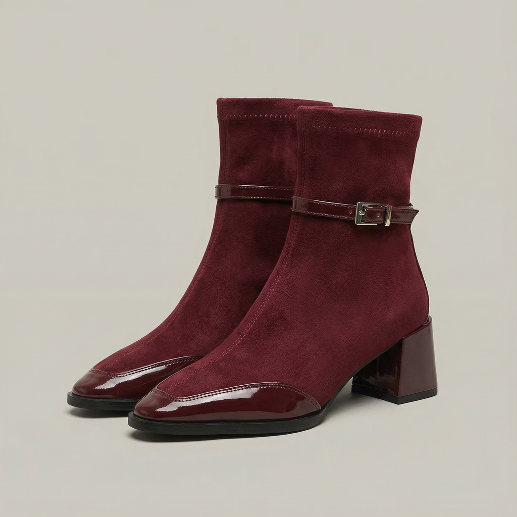 Romany | Bottines Élégantes en Éco-Suédine à Talon Moyen