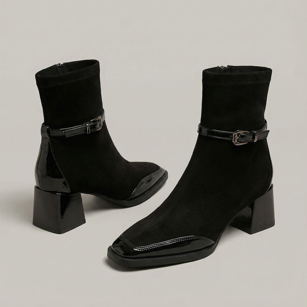 Romany | Bottines Élégantes en Éco-Suédine à Talon Moyen