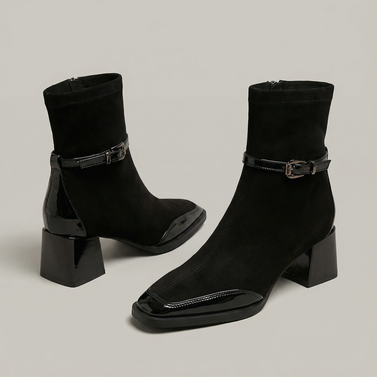 Romany | Bottines Élégantes en Éco-Suédine à Talon Moyen