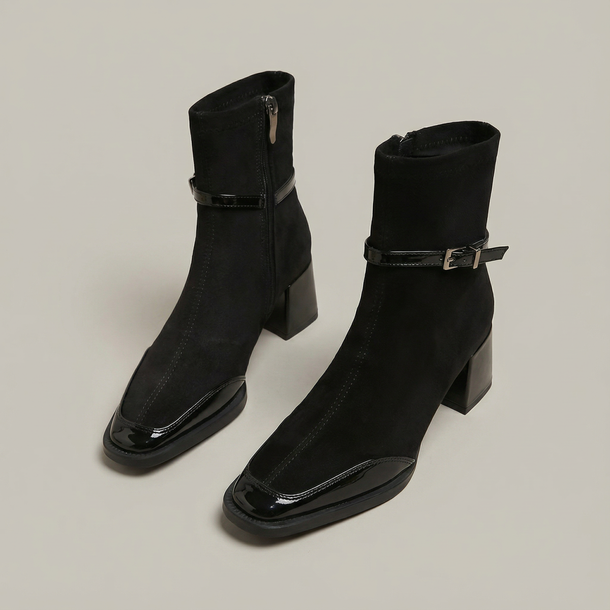 Romany | Bottines Élégantes en Éco-Suédine à Talon Moyen